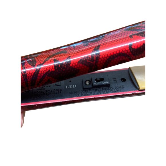 Chi Ceramic 1” Hair Straightener Flat Iron Black and Red Plaid i.Chi Exclusive - Picture 4 of 4